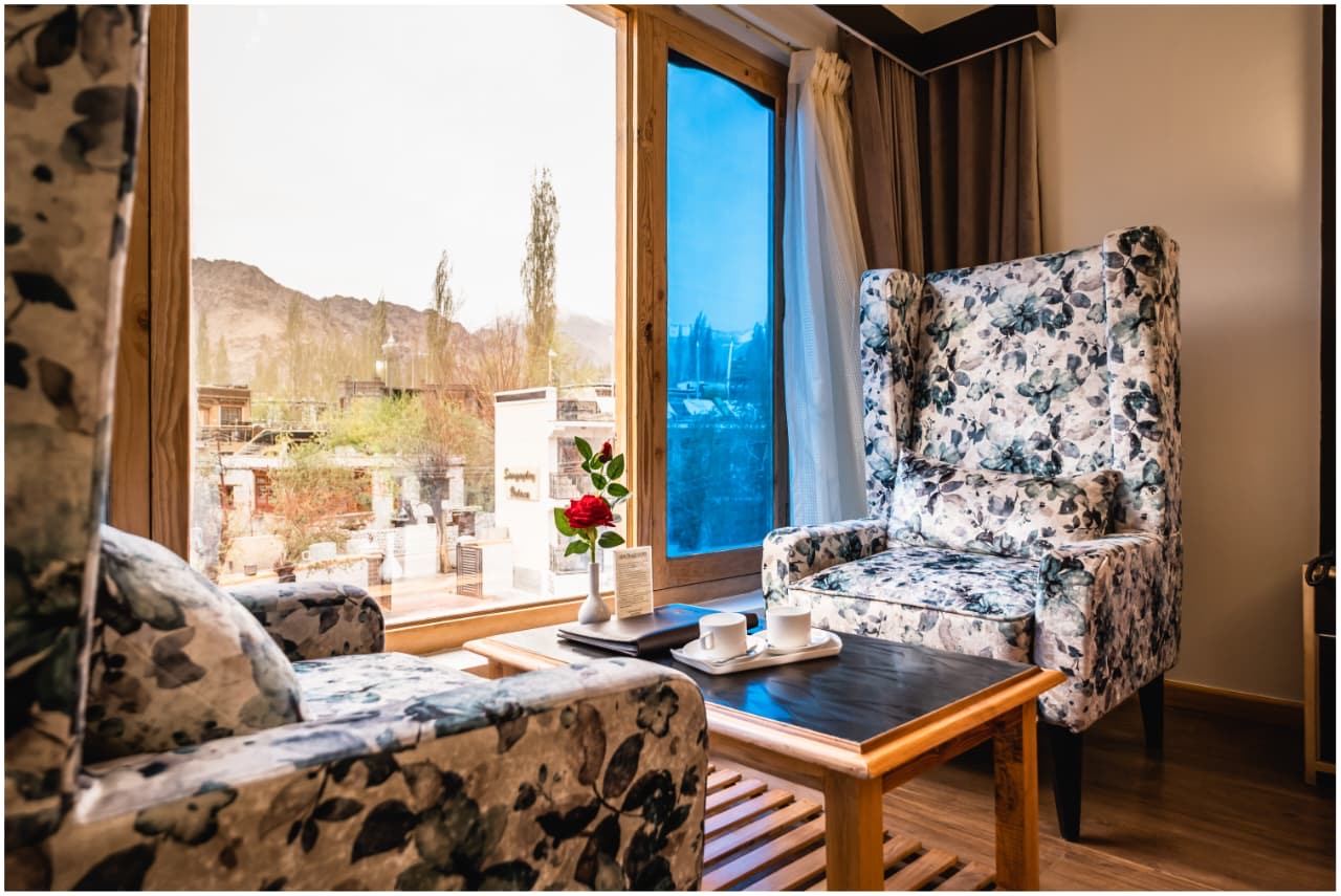 Premium View Room mountain view at Sangaylay Palace Hotel Leh